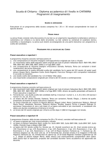 Programmi degli insegnamenti e dell`esame di ammissione