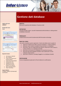 Gestione dati database