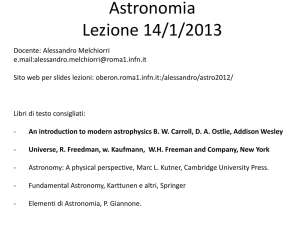 Astronomia Lezione 14/1/2013