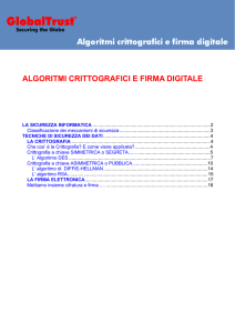 algoritmi crittografici e firma digitale