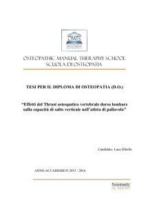 Luca Dibello Tesi Diploma Osteopatia 2016