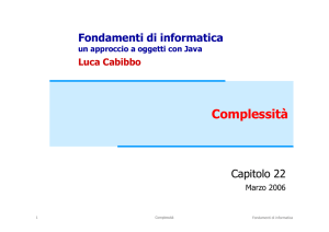 Complessità - Dipartimento di Informatica e Automazione