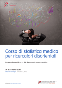Corso di statistica medica per ricercatori disorientati