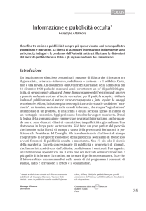 Informazione e pubblicità occultà