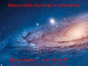 Misura delle distanze in astronomia Marco Romoli – A.A. 2016-17