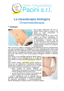 La mesoterapia biologica - Centro Polispecialistico Pacini
