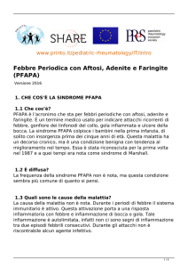Febbre Periodica con Aftosi, Adenite e Faringite (PFAPA)