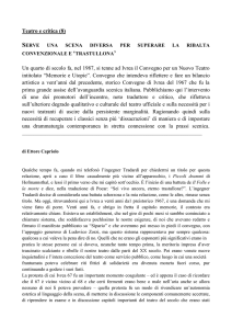 Teatro e critica (8) Un quarto di secolo fa, nel 1987, si tenne ad Ivrea