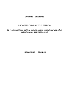 Relazione elettrica - La Bcc del Crotonese