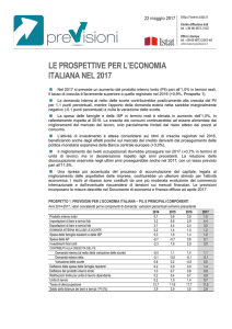 prospettive per l`economia