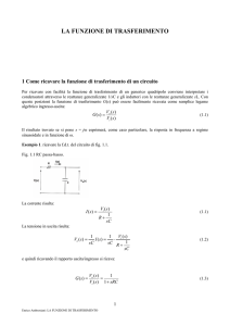 Funzione di trasferimento