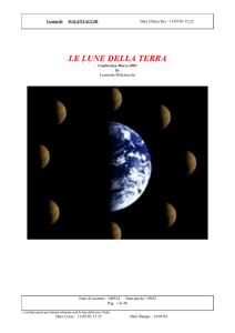 le lune della terra - Società Astronomica Fiorentina (SAF) ONLUS