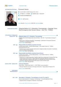Francesco Saccia Dirigente Medico S.C. Ortopedia e Traumatologia
