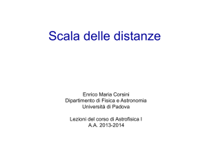 Scala delle distanze - Dipartimento di Fisica e Astronomia