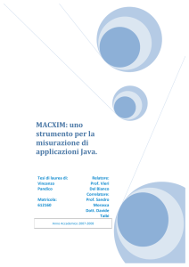 MACXIM: uno strumento per la misurazione di applicazioni Java.