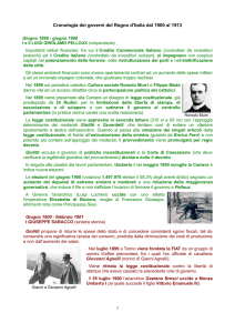Cronologia dei governi del Regno d`Italia dal 1900 al 1913
