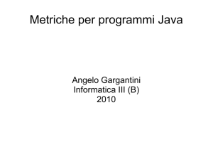 Metriche per programmi Java