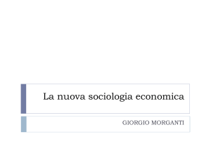 La nuova sociologia economica