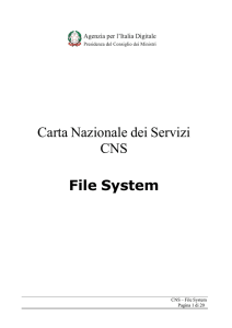 Carta Nazionale dei Servizi CNS File System
