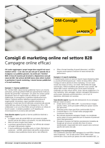 Consigli di marketing online nel settore B2B Campagne online efficaci