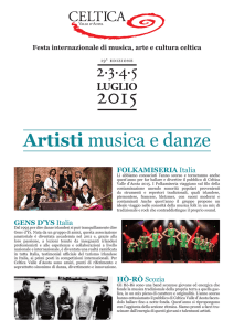Artisti musica e danze - Consiglio Regionale della Valle d`Aosta