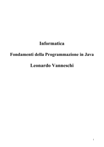 Programmazione e Linguaggio Java