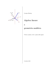 Algebra lineare e geometria analitica