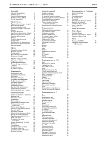 ALGORITMI E STRUTTURE DI DATI a.a. 2001/02 Indice