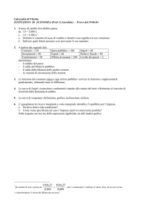 Università di Viterbo ISTITUZIONI DI ECONOMIA (Prof. G.Garofalo