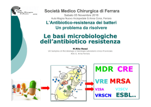 Le basi microbiologiche dell`antibiotico-resistenza