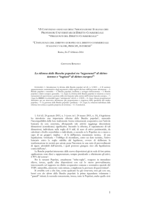 1 La riforma delle Banche popolari tra “argomenti” di diritto interno e