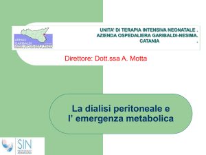 La dialisi peritoneale e l`emergenza metabolica