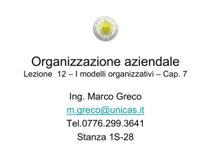Lezione 12 - 26/04/2012 - I modelli organizzativi 2