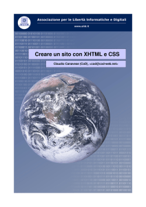 Creare un sito con XHTML e CSS