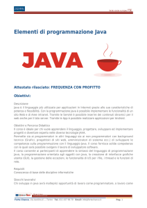 Elementi di programmazione Java