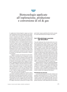 Biotecnologie applicate all`esplorazione, produzione e