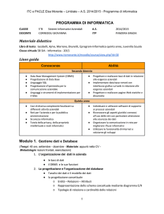 Programma informatica 5B 2015 - ITC e PACLE Elsa Morante Limbiate
