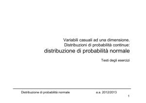 distribuzione di probabilità normale distribuzione di probabilità