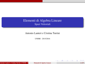 Elementi di Algebra Lineare