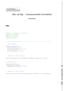 DDL ed SQL – Compravendite Immobiliari