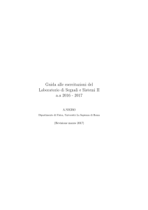 Guida alle esercitazioni del Laboratorio di Segnali e Sistemi II a.a