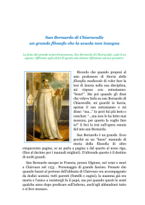 San Bernardo di Chiaravalle un grande filosofo che la scuola non