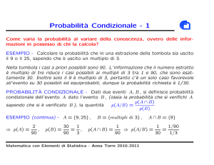 Probabilita2 - Dipartimento di Matematica