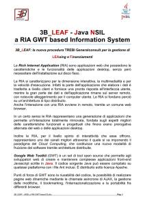 3B_LEAF - Java NSIL a RIA GWT based Information System