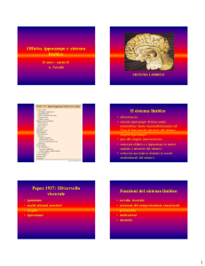 Olfatto, ippocampo e sistema limbico Il sistema