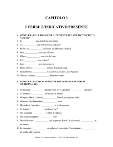 I verbi - Department of French and Italian