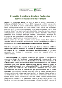 Progetto Oncologia Oculare Pediatrica Istituto Nazionale dei Tumori