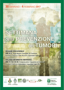 SETTIMANA della PREVENZIONE dei TUMORI