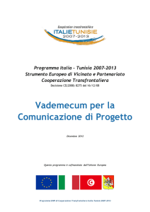 “vademecum di comunicazione” del PO Italie