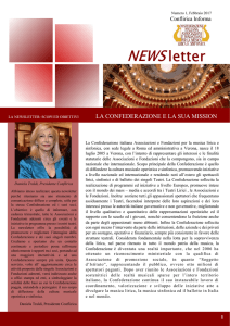Newsletter 20 febbraio 2017 - Confederazione per la lirica
